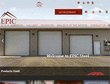 Tablet Screenshot of epicsteelcorp.com